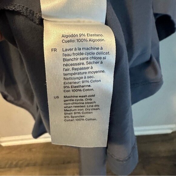 COS Slate Blue Asymmetric Hem T-Shirt Dress Cotton Blend Size Medium - Picture 14 of 16